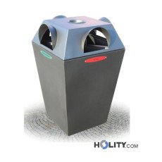 Abfallbehältersystem zur Mülltrennung mit Aschenbecher h28783