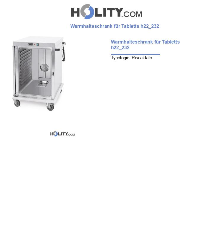 Warmhalteschrank für Tabletts h22_232