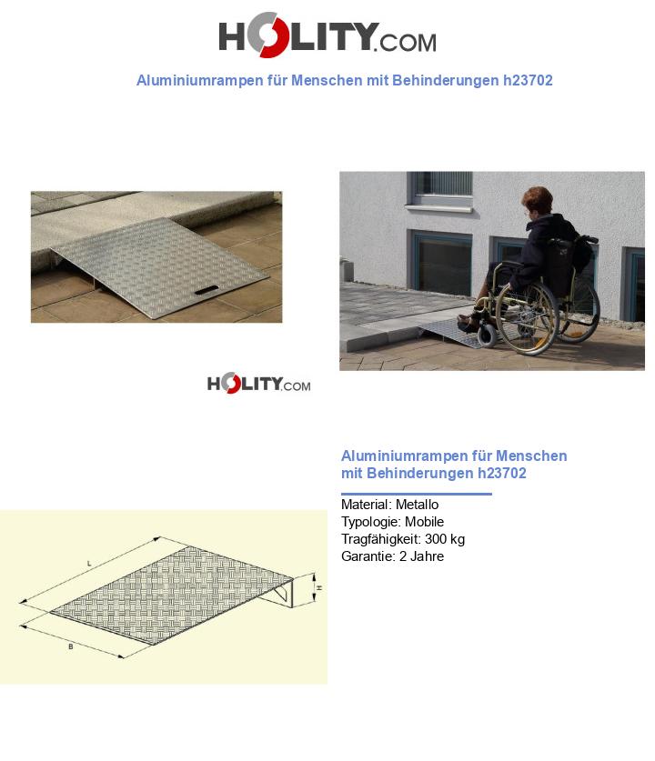 Aluminiumrampen für Menschen mit Behinderungen h23702