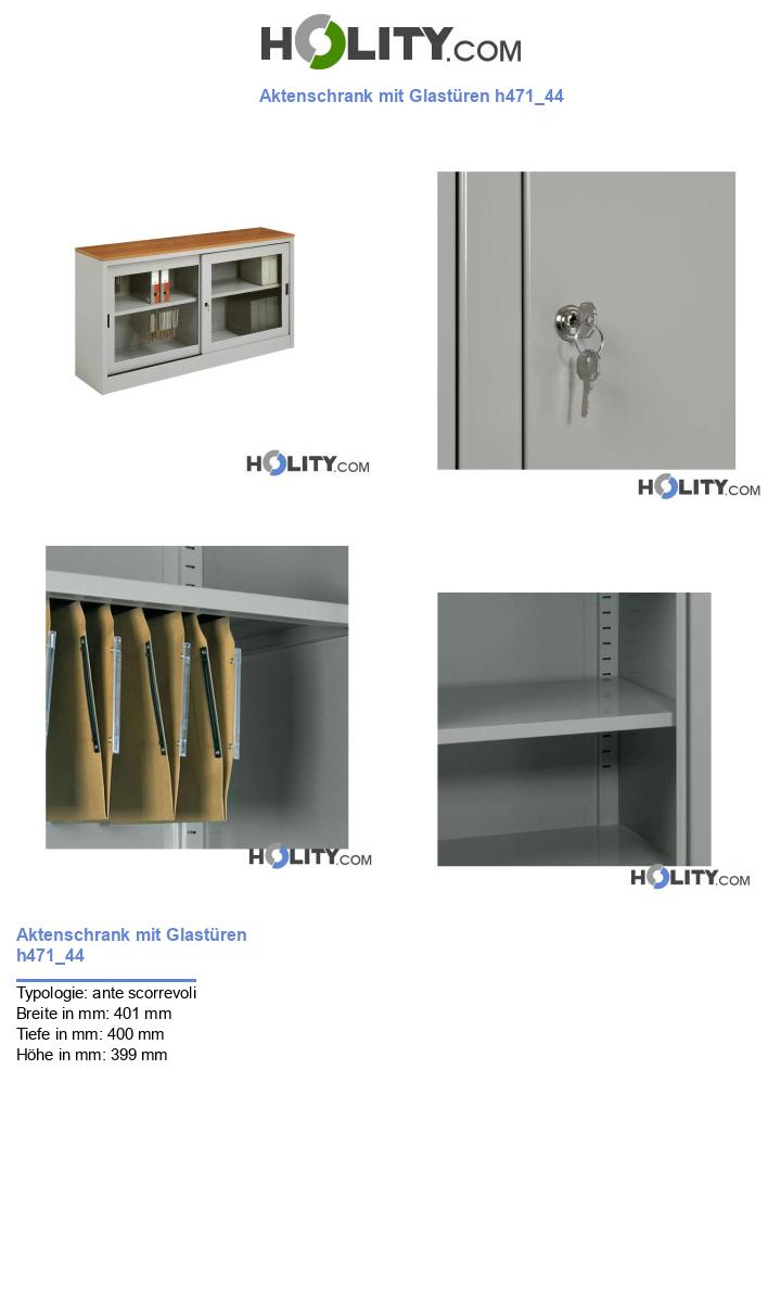 Aktenschrank mit Glastüren h471_44