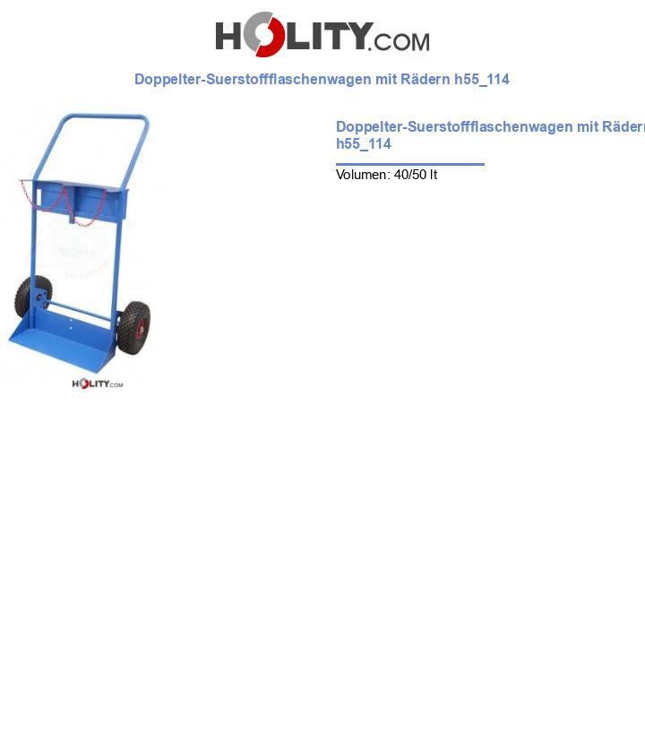 Doppelter-Suerstoffflaschenwagen mit Rädern h55_114