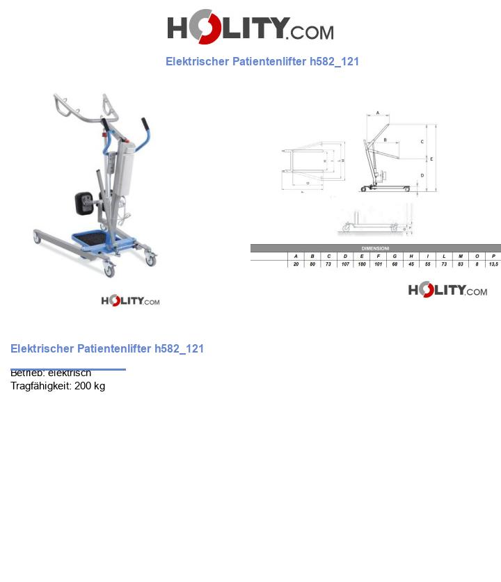 Elektrischer Patientenlifter h582_121