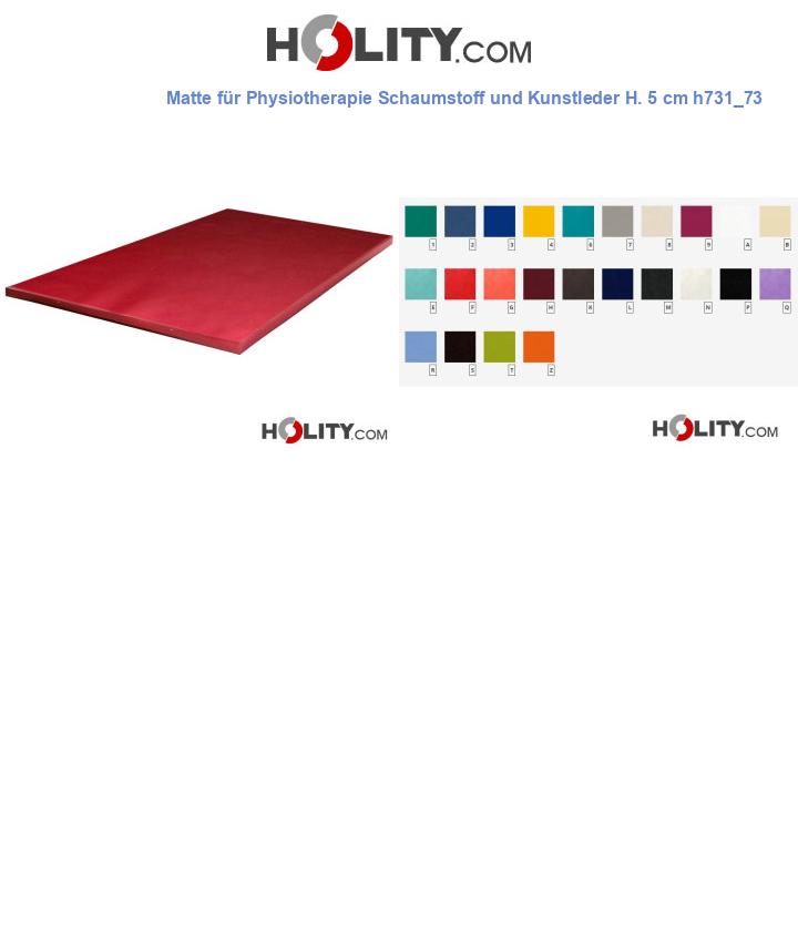 Matte für Physiotherapie Schaumstoff und Kunstleder H. 5 cm h731_73