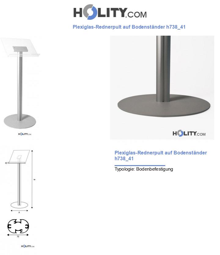 Plexiglas-Rednerpult auf Bodenständer h738_41