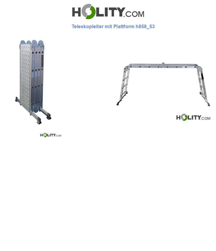 Teleskopleiter mit Plattform h858_53